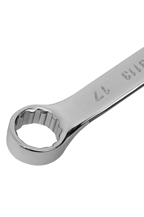 Ключ комбинированный, 17 мм, CrV, полированный хром Matrix