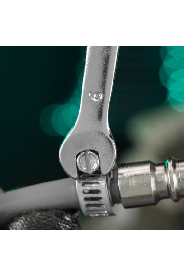 Ключ комбинированный, 6 мм, CrV, матовый хром Stels