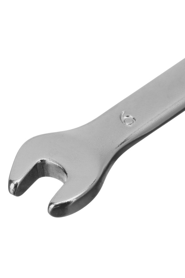 Ключ комбинированный, 6 мм, CrV, матовый хром Stels