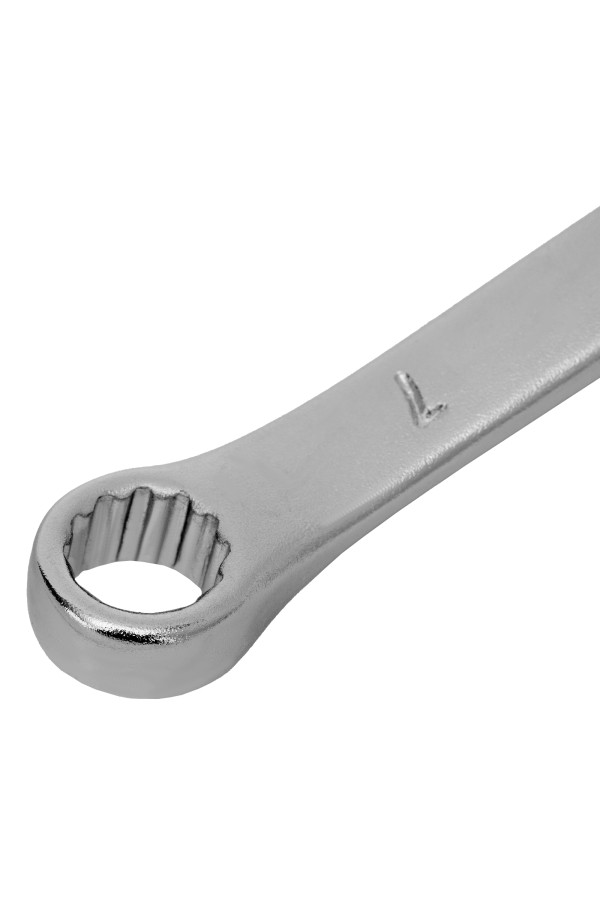 Ключ комбинированный, 7 мм, CrV, матовый хром Stels