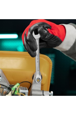 Ключ комбинированный, 9 мм, CrV, матовый хром Stels