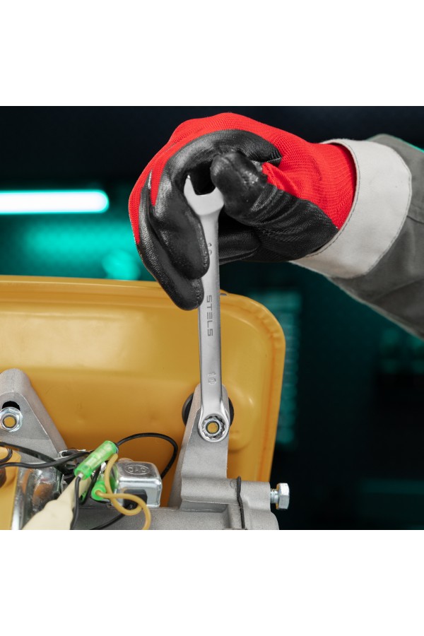 Ключ комбинированный, 10 мм, CrV, матовый хром Stels