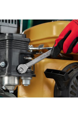 Ключ комбинированный, 10 мм, CrV, матовый хром Stels