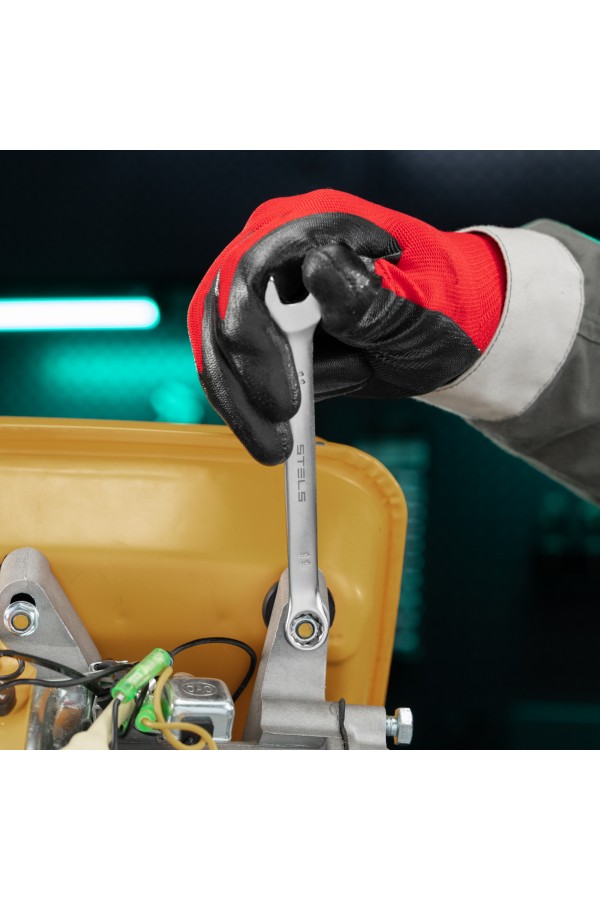 Ключ комбинированный, 11 мм, CrV, матовый хром Stels