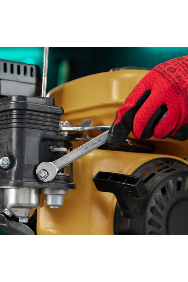 Ключ комбинированный, 11 мм, CrV, матовый хром Stels