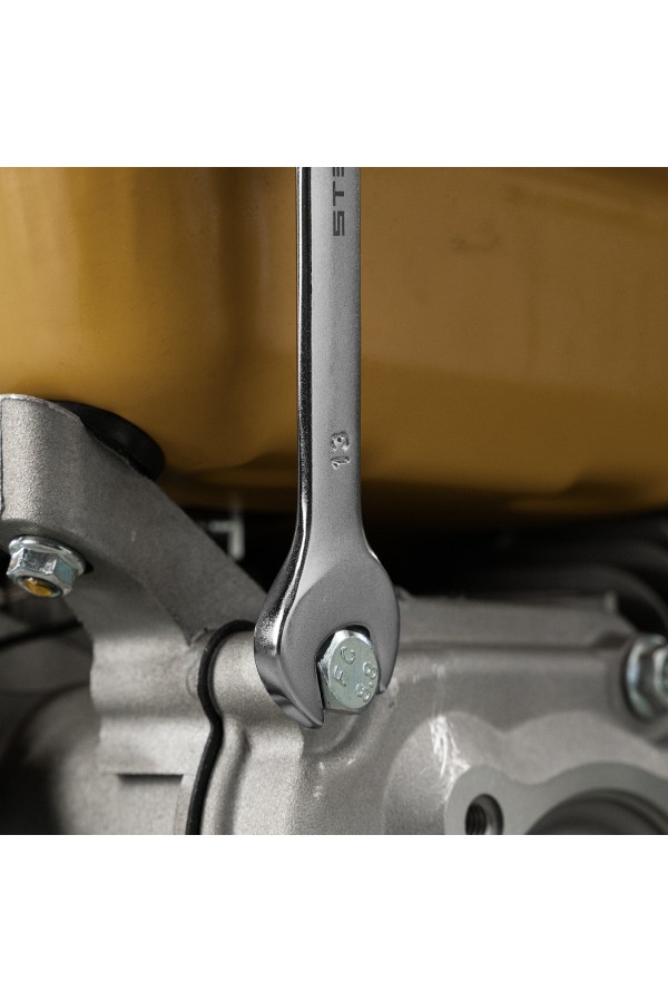 Ключ комбинированный, 13 мм, CrV, матовый хром Stels