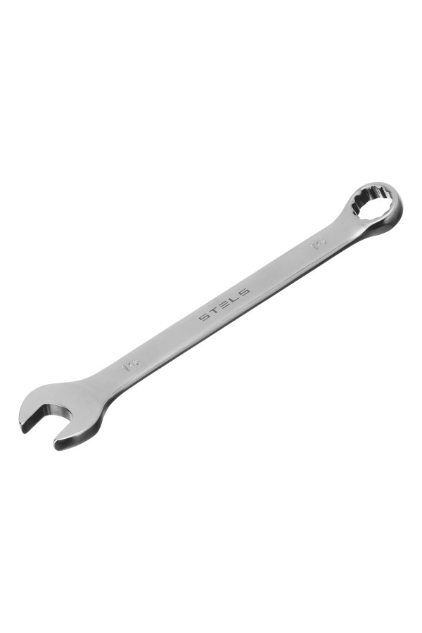 Ключ комбинированный, 14 мм, CrV, матовый хром Stels