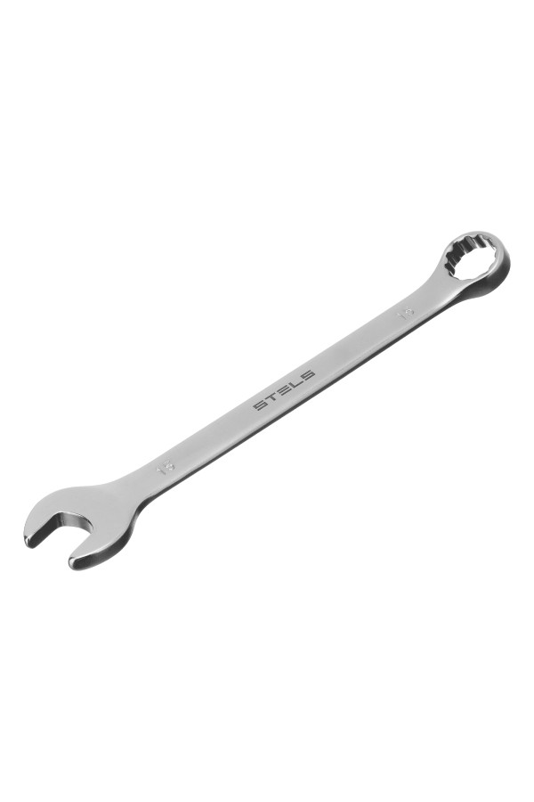 Ключ комбинированный, 15 мм, CrV, матовый хром Stels