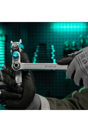 Ключ комбинированный, 15 мм, CrV, матовый хром Stels