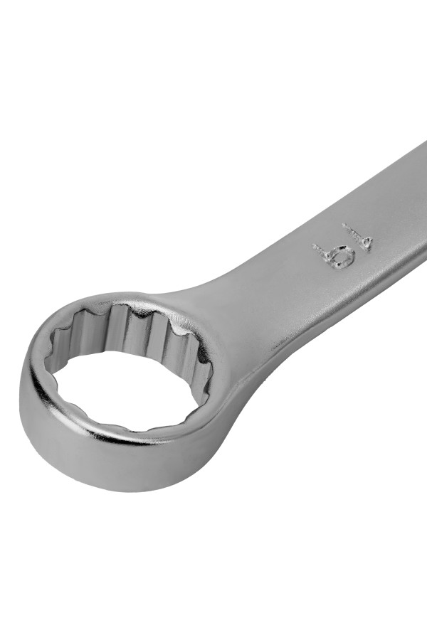 Ключ комбинированный, 19 мм, CrV, матовый хром Stels