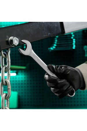 Ключ комбинированный, 22 мм, CrV, матовый хром Stels