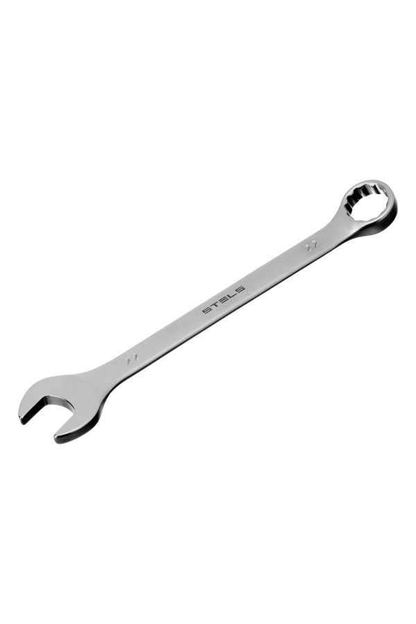 Ключ комбинированный, 22 мм, CrV, матовый хром Stels