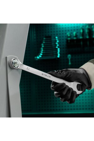 Ключ комбинированный, 22 мм, CrV, матовый хром Stels