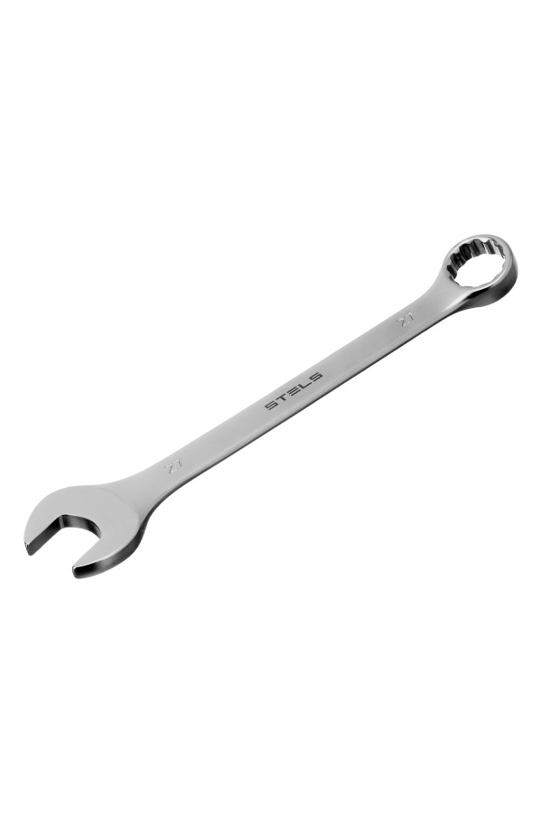 Ключ комбинированный, 27 мм, CrV, матовый хром Stels
