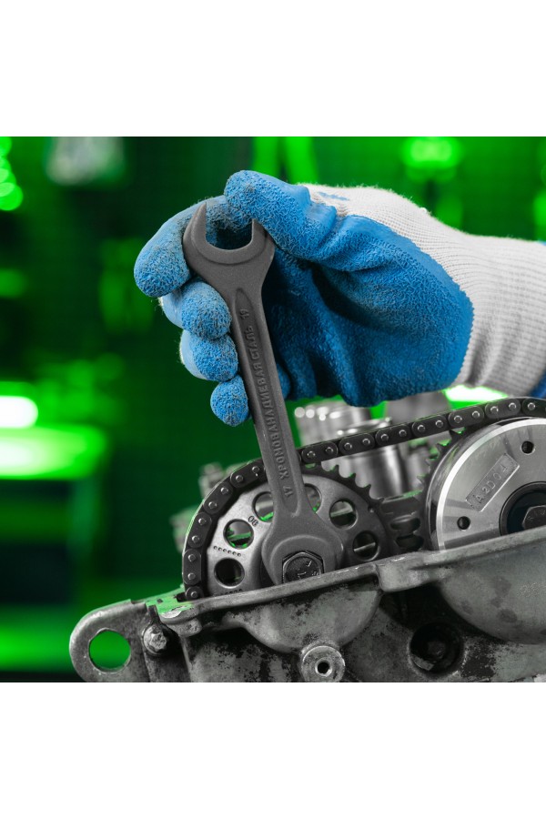 Набор ключей рожковых, 6 - 19 мм, 6 шт., CrV, фосфатированные Сибртех