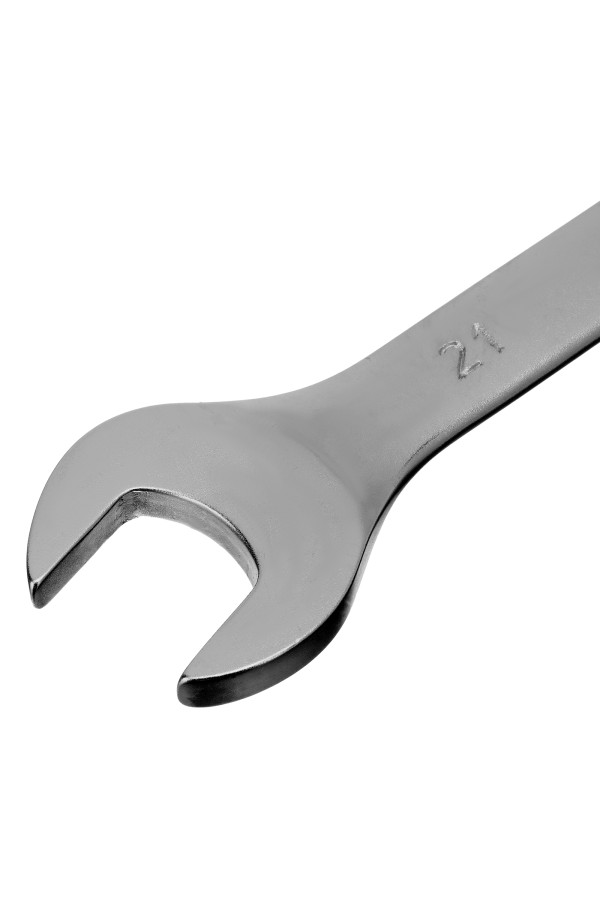 Ключ комбинированный, 21 мм, CrV, матовый хром Stels