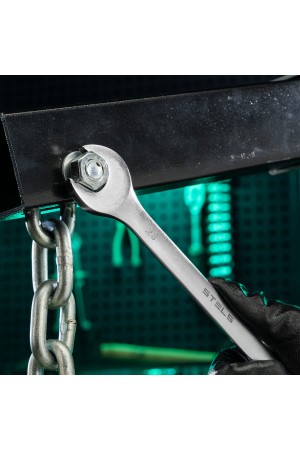 Ключ комбинированный, 23 мм, CrV, матовый хром Stels