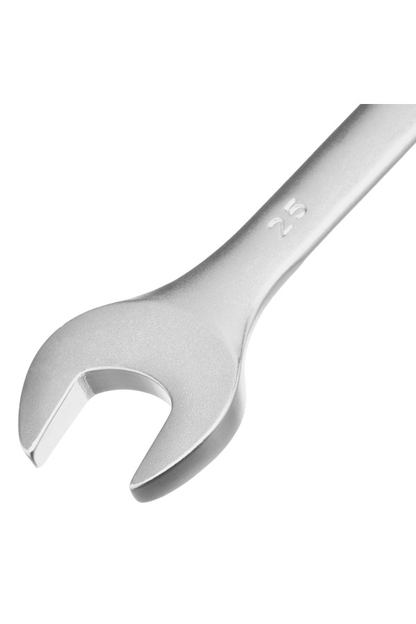 Ключ комбинированный, 25 мм, CrV, матовый хром Stels