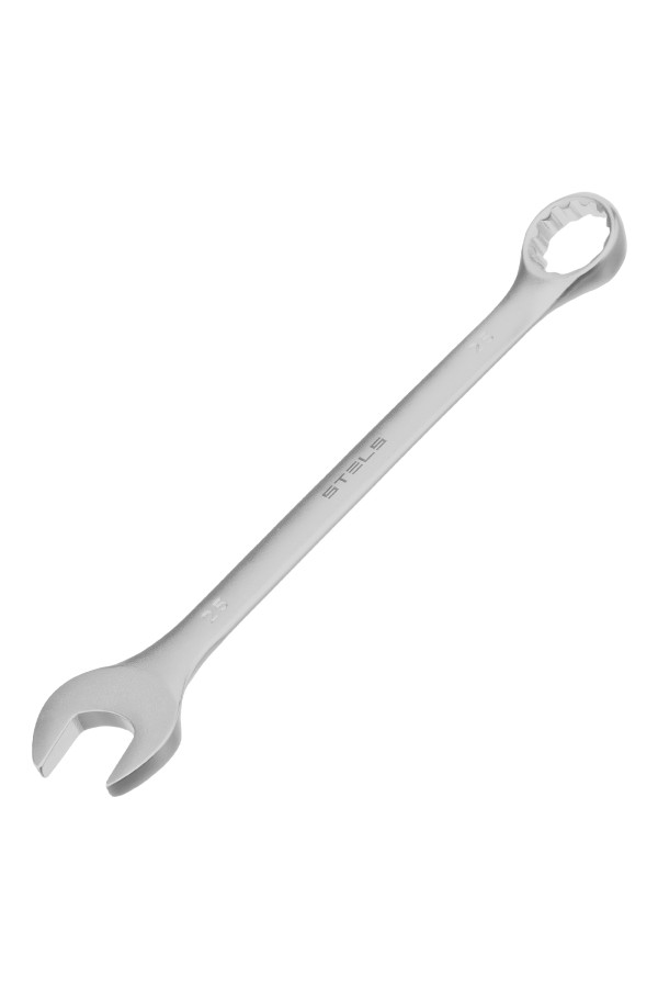 Ключ комбинированный, 25 мм, CrV, матовый хром Stels