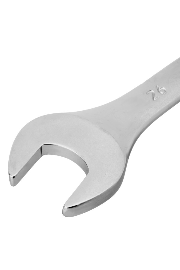 Ключ комбинированный, 26 мм, CrV, матовый хром Stels