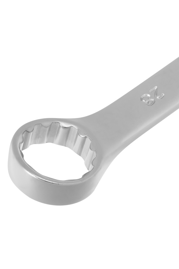 Ключ комбинированный, 28 мм, CrV, матовый хром Stels