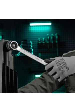 Ключ комбинированный, 28 мм, CrV, матовый хром Stels