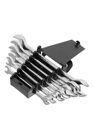 Набор ключей рожковых 6 шт, 6-17 мм, CrV, Elliptical, зеркальное хромирование Matrix