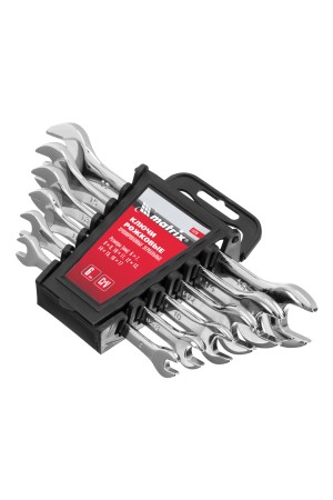 Набор ключей рожковых 6 шт, 6-17 мм, CrV, Elliptical, зеркальное хромирование Matrix