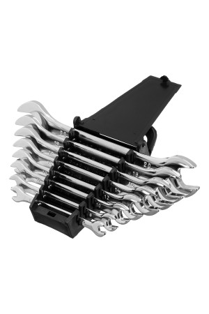 Набор ключей рожковых 8 шт, 6-22мм, CrV, Elliptical, зеркальное хромирование Matrix