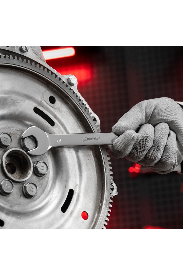 Набор ключей рожковых 12 шт, (6-32мм) CrV, EllipticaL зеркальное хромирование Matrix