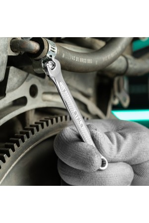 Ключ комбинированный, 6 мм, CrV, антислип Stels