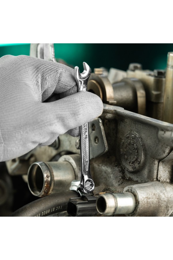 Ключ комбинированный, 7 мм, CrV, антислип Stels