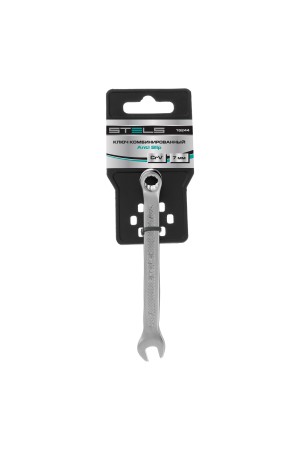 Ключ комбинированный, 7 мм, CrV, антислип Stels