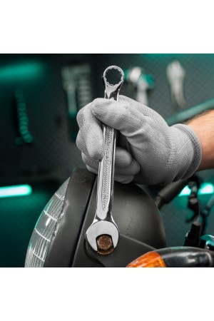 Ключ комбинированный, 15 мм, CrV, антислип Stels