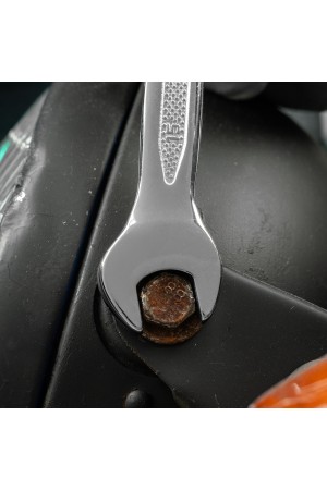 Ключ комбинированный, 15 мм, CrV, антислип Stels