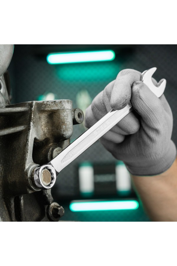 Ключ комбинированный, 16 мм, CrV, антислип Stels