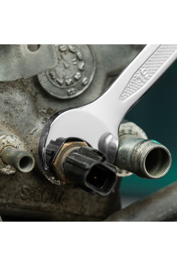 Ключ комбинированный, 19 мм, CrV, антислип Stels