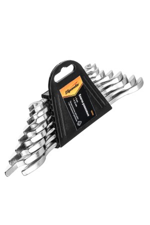 Набор ключей рожковых, 6 х 22 мм, 8 шт, хромированные Sparta