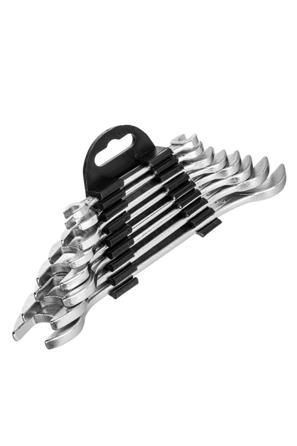 Набор ключей рожковых, 6 х 22 мм, 8 шт, хромированные Sparta