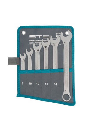 Набор ключей комбинированных 6 шт, 8-17 мм,  антислип Stels
