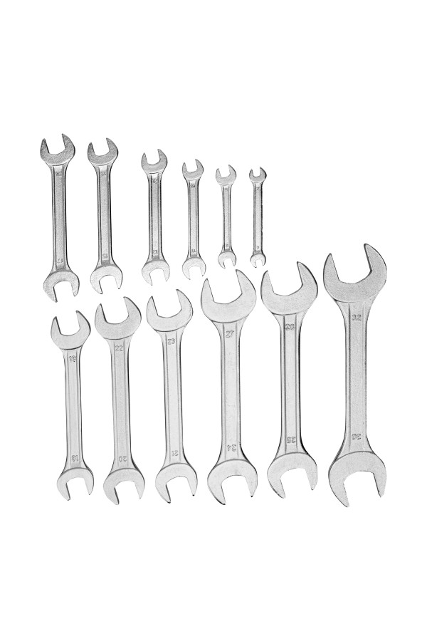 Набор ключей рожковых, 6 х 32 мм, 12 шт, хромированные Sparta