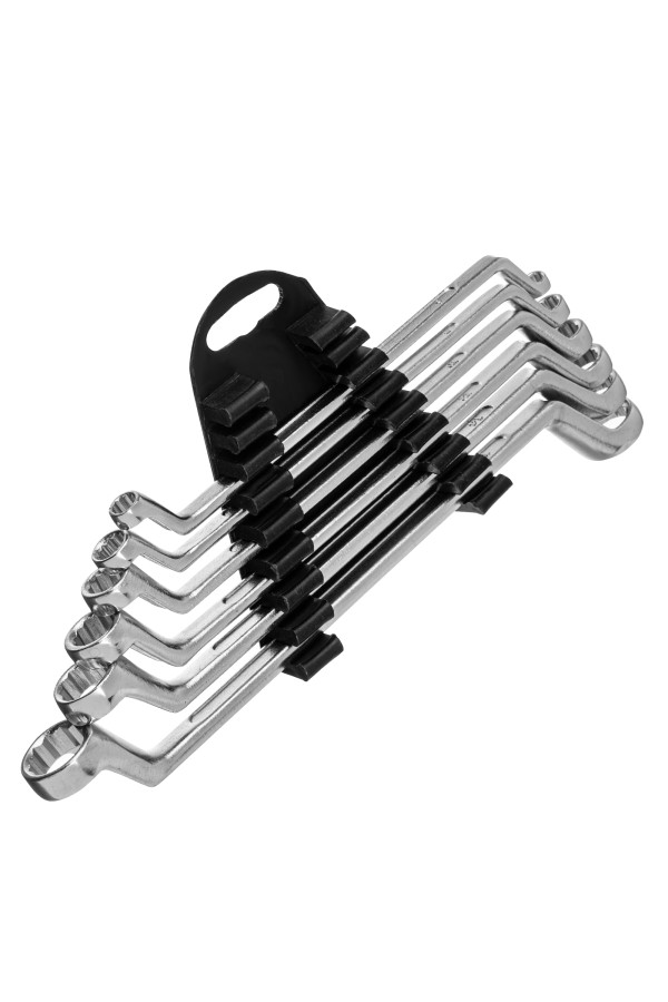 Набор ключей накидных, 6-17 мм, 6 шт, хромированные Sparta