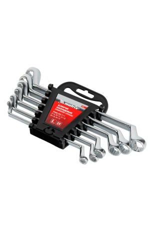 Набор ключей накидных 6 шт, 6-17 мм, CrV, Elliptical, зеркальное хромирование Matrix