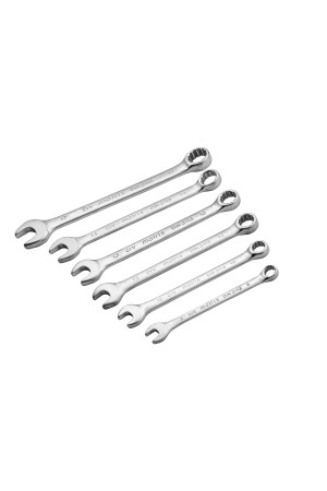 Набор ключей комбинированных, 8-17 мм, 6 шт, CrV, матовый хром Matrix