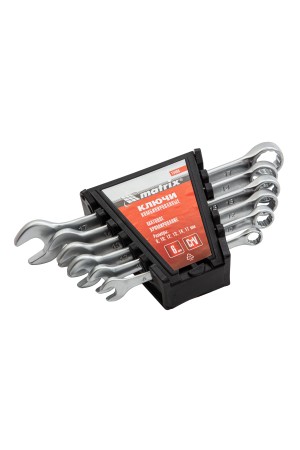 Набор ключей комбинированных, 8-17 мм, 6 шт, CrV, матовый хром Matrix