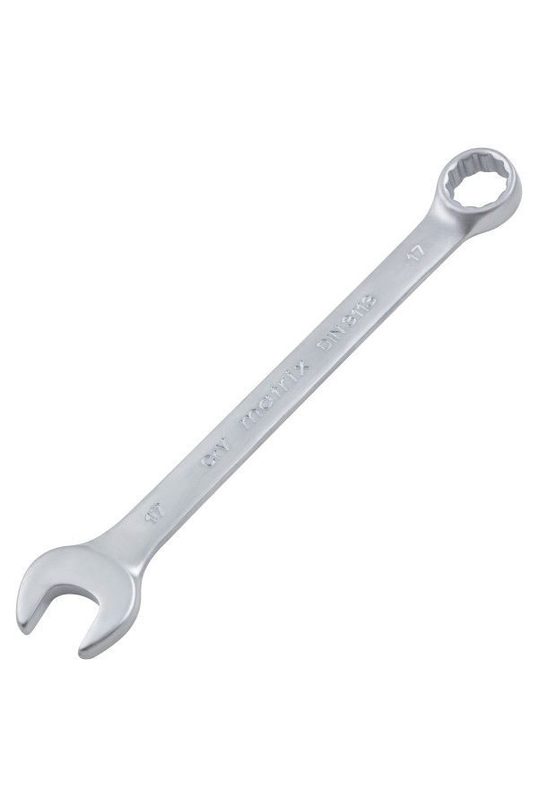 Набор ключей комбинированных, 8-19 мм, 8 шт, CrV, матовый хром Matrix