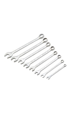 Набор ключей комбинированных, 6-19 мм, 8 шт, CrV, матовый хром Matrix