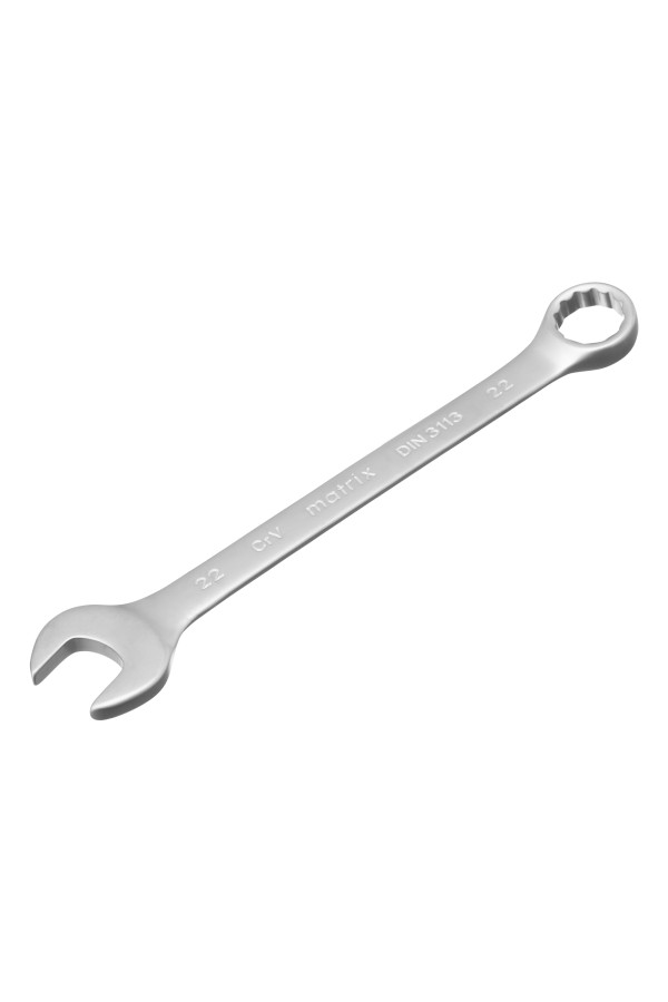 Набор ключей комбинированных, 6-22 мм, 12 шт, CrV, матовый хром Matrix