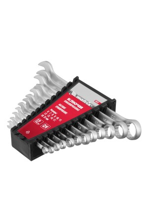 Набор ключей комбинированных, 6-22 мм, 12 шт, CrV, матовый хром Matrix