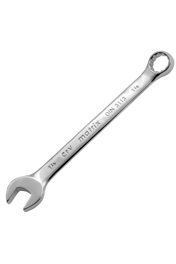 Набор ключей комбинированных, 8-17 мм, 6 шт, CrV, полированный хром Matrix
